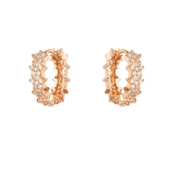 Wholesale 1 Pair Modern Style Classic Style Pentagram Star Plating Inlay Copper Zircon K Gold Plated Rose Gold Plated White Gold Plated Earrings