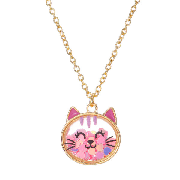 oly-1b06945239ddec0ff9fa165c20d5113c Wholesale Shrimp skin for super cute cat frog bear children's necklace wholesale containing sequins dopamine necklace