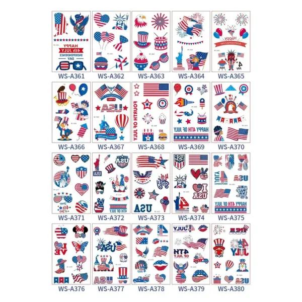 oly-1b089453d0adeac972d7ec26b4d5c526 Wholesale American Independence Day Tattoo Sticker Flag Party Face Makeup Decoration Tattoo Sticker Patriotic Celebration Supplies