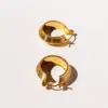 Wholesale Unique Classic Metal Stripe C-shaped Wide Ear Cuff Creative Gold Bead Gear Lace Vintage Earrings For Women Casual Versatile Ear Accessories 740