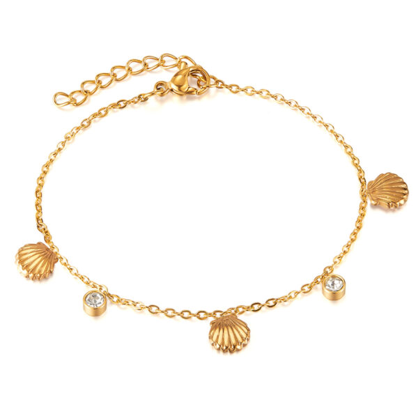 oly-1b1a983fd11cb9ecc110704eb430456d Wholesale Stainless Steel Gold-plated Bracelet Women's Jewelry Fashion Personality All-match Shell Accessories Zircon Jewelry