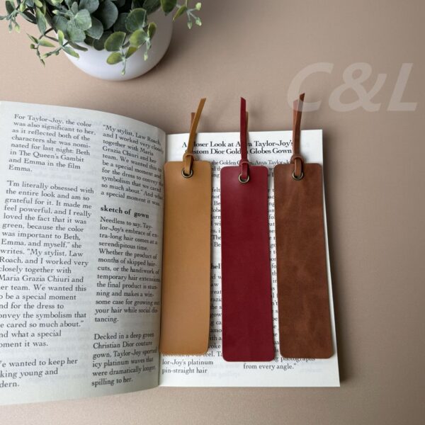 Wholesale explosion personalized leather bookmark customizable laser bookmark reading enthusiasts bookmark