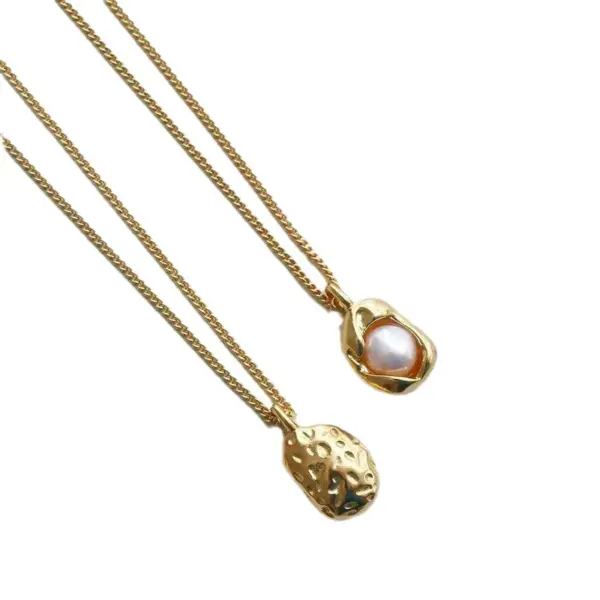 Wholesale Water Droplets 304 Stainless Steel Elegant Pendant Necklace