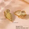 Wholesale 1 Pair Simple Style Commute Geometric 304 Stainless Steel Imitation Gold Electroplating Ear Studs