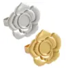 Wholesale Adjustable Open Stainless Steel Rose Flower Ring Gold Adjustable Base Ring Multifunctional Accessory Jewelry Suitable For Casual Occasions