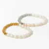 Wholesale PVD Coated Real Gold Plated 16K White Plating Geometric Heart Shape 304 Stainless Steel Casual Modern Style Waterproof Non Tarnish Bracelets