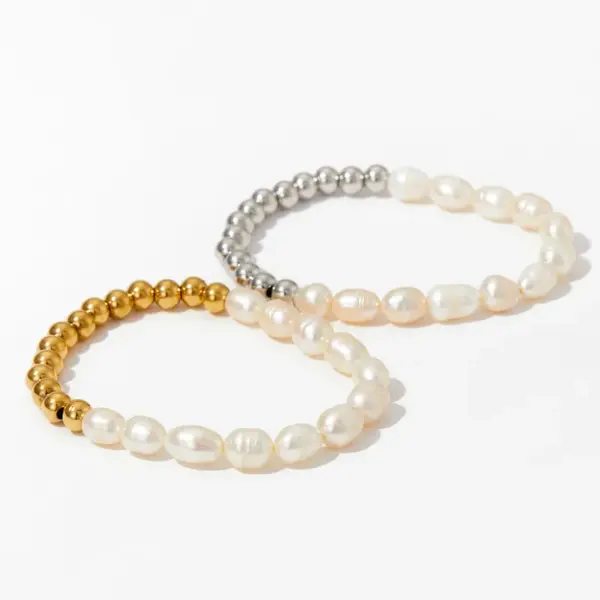 Wholesale PVD Coated Real Gold Plated 16K White Plating Geometric Heart Shape 304 Stainless Steel Casual Modern Style Waterproof Non Tarnish Bracelets
