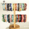 Wholesale  jewelry natural crystal agate colorful gravel elastic bracelet irregular jewelry