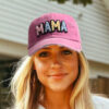 oly-1bb5dfb3fe6f6521e39fbc45bc911776 Wholesale color MAMA letter baseball cap outdoor sun protection sports cap Women