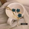 Wholesale high-grade tassel one-word hairpin back head plum blossom clip metal frog buckle twist clip headdress