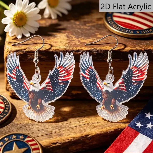 Wholesale Retro Acrylic Statue Print Drop Earrings For Women In White And Red With 304 Stainless Steel Ear Pins