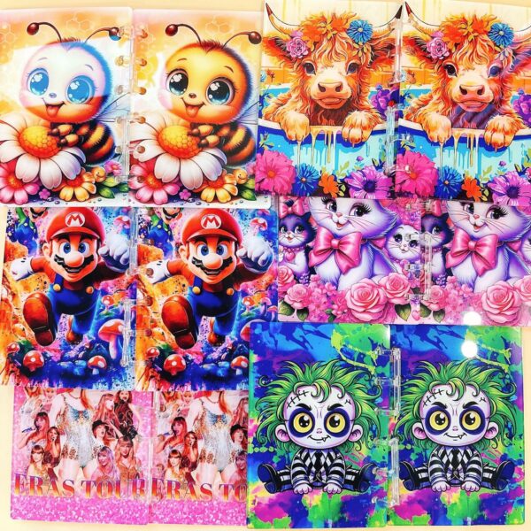 Wholesale Acrylic Notebook TK Explosions Loose-leaf A7A5 Highland Cow Mary Cat Taylor Mario Animal OLY Exclusive