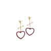 Wholesale Red Love Earrings Pierce Heart with One Arrow Advanced Qingdao Jewelry Ladies Valentine's Day Gift
