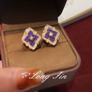 E030 champagne gold amethyst earrings