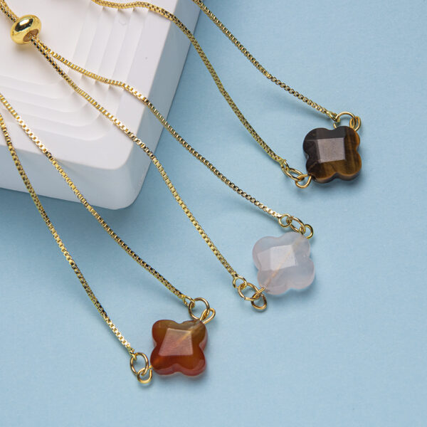 Wholesale Natural Stone Facet Pendant 18K Gold Color Women Fashion Jewelry Jewelry Gift Card Souvenir
