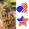 Wholesale American Flag Hair Claws For Women, Acrylic Hairpin Accessories Featuring Independence Day Design