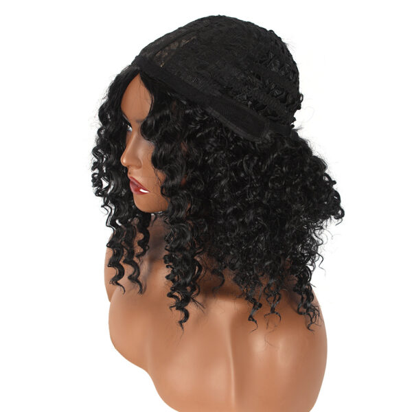 Wholesale women's long bangs explosion head winding tube black spring roll short curly hair full top head cover