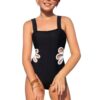 Wholesale Girls' one-piece swimsuit hollow beach swimsuit fashion girl swimsuit princess