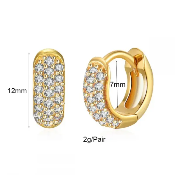 Wholesale 1 Pair Luxurious Classic Style Pentagram Circle Plating Inlay Copper Zircon 18k Gold Plated Earrings