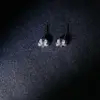 Wholesale Fashionable S925 Silver Plated Snowflake Earrings Elegant Dance Of Snowflake Jewelry Women's Stylish Hoop Earrings With Diamond