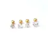 Wholesale 316L Stainless Steel Zircon Ear Cartilage Rings & Studs Geometric Waterproof Non Tarnish Surgical Steel Women'S