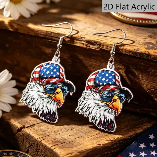 Wholesale Retro Statue Print Drop Earrings For Women In White And Red Acrylic With 304 Stainless Steel Ear Pins