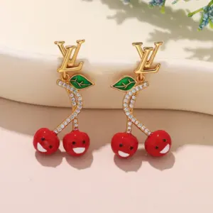 Wholesale Hypoallergenic Letter Stud Earrings For Women In Copper With KC Golden UV Plating And Zircon Inlay