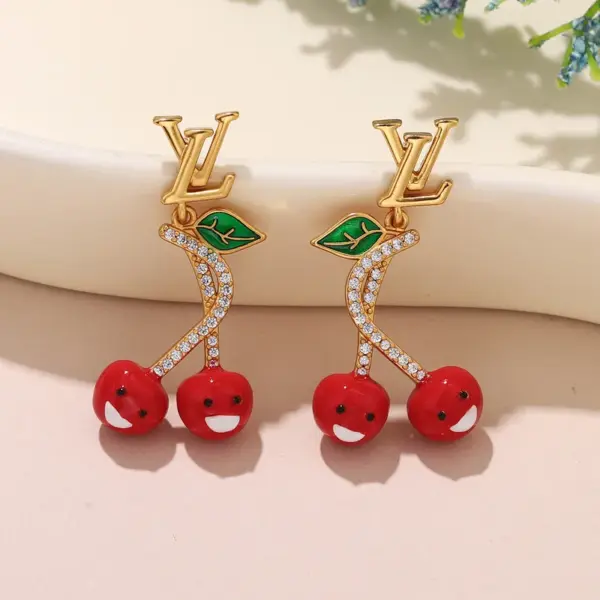 Wholesale Hypoallergenic Letter Stud Earrings For Women In Copper With KC Golden UV Plating And Zircon Inlay