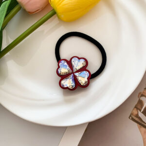 Four-leaf clover hair rope 3.5*3.5cm