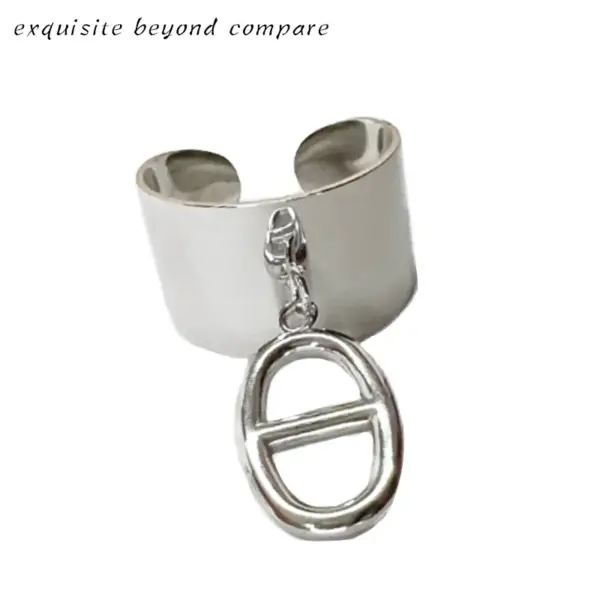 Wholesale PVD Coated Real Gold Plated 14K Gold Geometric Stainless Steel Casual Simple Style Waterproof Non Tarnish Charm Rings
