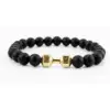 Wholesale Retro Marble Alloy Turquoise Volcanic Rock Bracelets