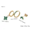 oly-1c8e260d3c18612197aed45823608b31 Wholesale Electroplating 18K Gold Golden Plated Four Leaf Clover 304 Stainless Steel Elegant Luxurious Drop Earrings