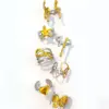 Wholesale 2026 New Hydraulic Ring Stainless Steel 18K Non-Fading Gold And Silver Color-Block Design Exaggerated Style Heart Water Drop Twisted Nature Suitable For Daily Wear