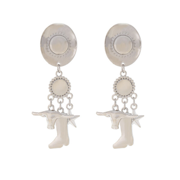 oly-1c9e439e7bf00fb7a461355ef5315d3b Wholesale Creative Long Cowboy Hat Bullhead Boots Pendant Earrings Distinctive Western Style Cowboy Boots Earrings Women's