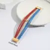 oly-1ca0da50b6ea1cba5f56b6b3c104874e Wholesale Ethnic Style Classic Style Circle American Flag Pu Leather Plating Women's Bangle