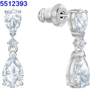 Double drop rhinestone ear wire