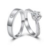 Wholesale  sterling silver couple ring a pair of high-looking men and women closed ring Valentine's Day gift