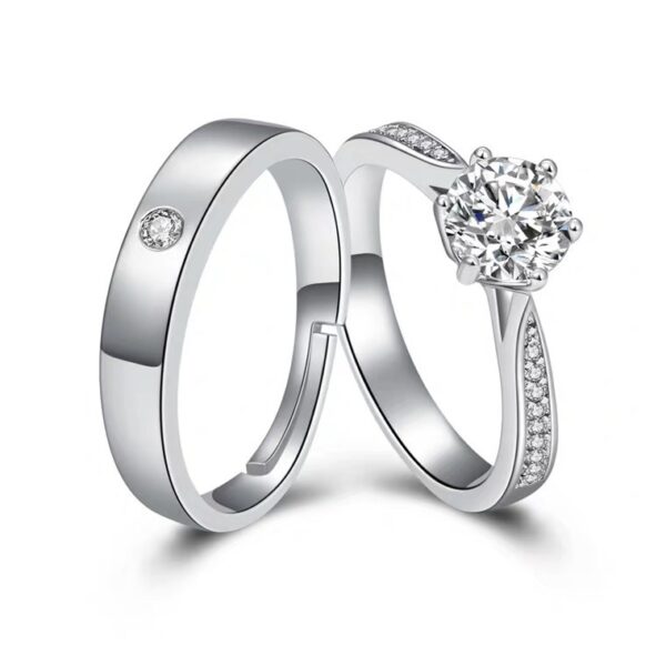 Wholesale  sterling silver couple ring a pair of high-looking men and women closed ring Valentine's Day gift