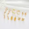Wholesale Tassel Stud Earrings With Copper Craft And Zircon Inlay, Electroplated Finish, Featuring 925 Sterling Silver Ear Pins