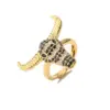 Wholesale Retro Cattle Copper Inlaid Zircon Open Ring