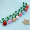 oly-1ce838979819b40d36e813bda8958f8f Wholesale Stereo Silicone 10mm Straw Cap Cross Border Cute Rose Straw Dust-proof Recyclable Straw Cap
