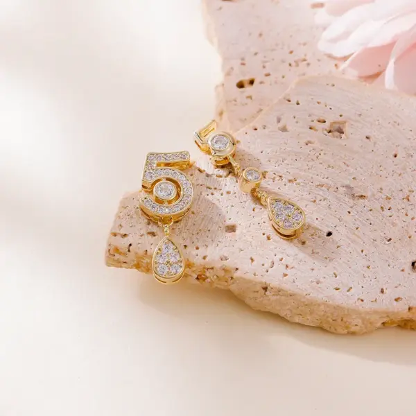 Wholesale New 925 Silver Needle Bowknot Square Zircon Stud Earrings Simple Imitation Zircon Earrings