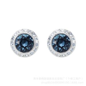 Blue Crystal Roman Stud Earrings