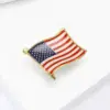 Wholesale New Creative Fashion American Flag Oil Drop Brooch Pin Collar Button Cuff Link Unisex Clothing Chest Flower Versatile Stylish
