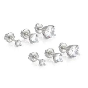5mm Gold Pair/free 925 Sterling Silver Ear Caps