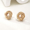 oly-1d07bc672084c187b5ebc1366bd99cc4 Wholesale special jewelry earrings creative metal elements circle multi-layer knotted earrings