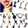 Wholesale 1 Piece Tongue Rings Simple Style Geometric 304 Stainless Steel Plating 18K Gold Plated