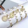 Wholesale Vintage Style Star Copper Plating Inlay Zircon Bracelets