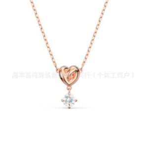 Rose gold love knot necklace