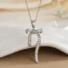Wholesale Titanium Steel Butterfly Knot Necklace New Style Zircon Butterfly Lock Clavicle Chain Super Fairy Tale Titanium Steel Necklace